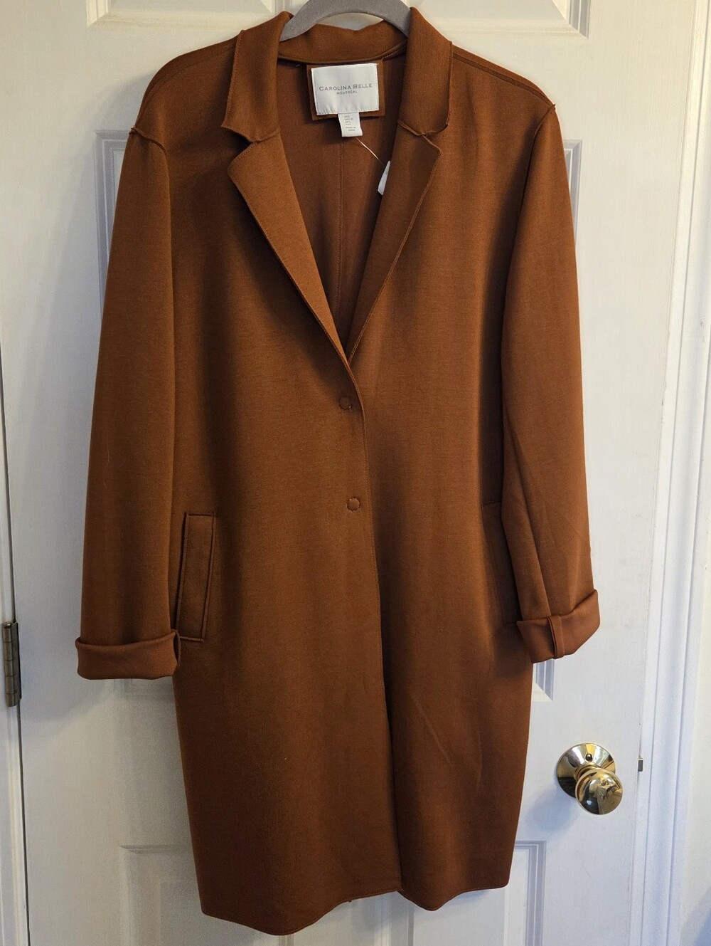 Carolina Belle Rust Brown Trench Coat